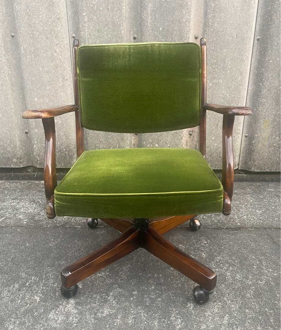 稀少/カリモク/コロニアル/デスクチェア/アームチェア/回転椅子/椅子/③