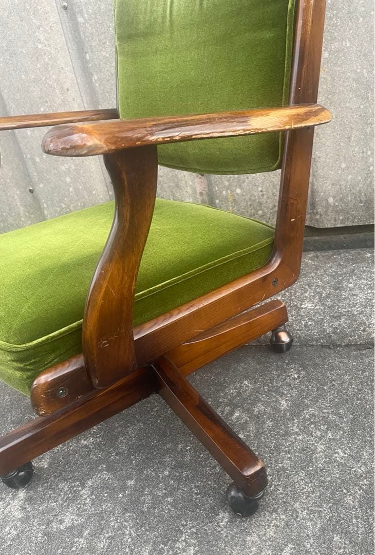 稀少/カリモク/コロニアル/デスクチェア/アームチェア/回転椅子/椅子/③