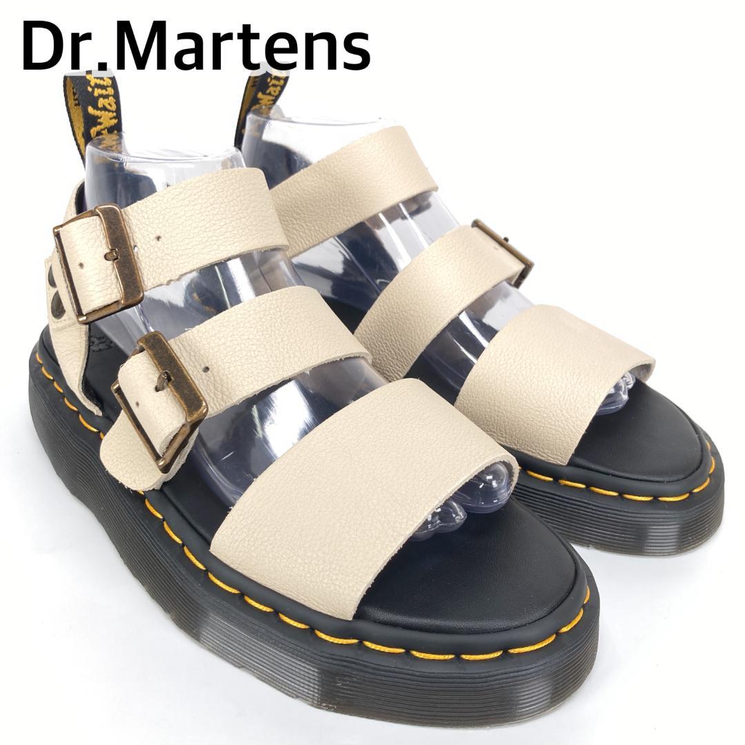 ドクターマーチン　GRYPHON QUAD　レザーストラップサンダル　ベージュ