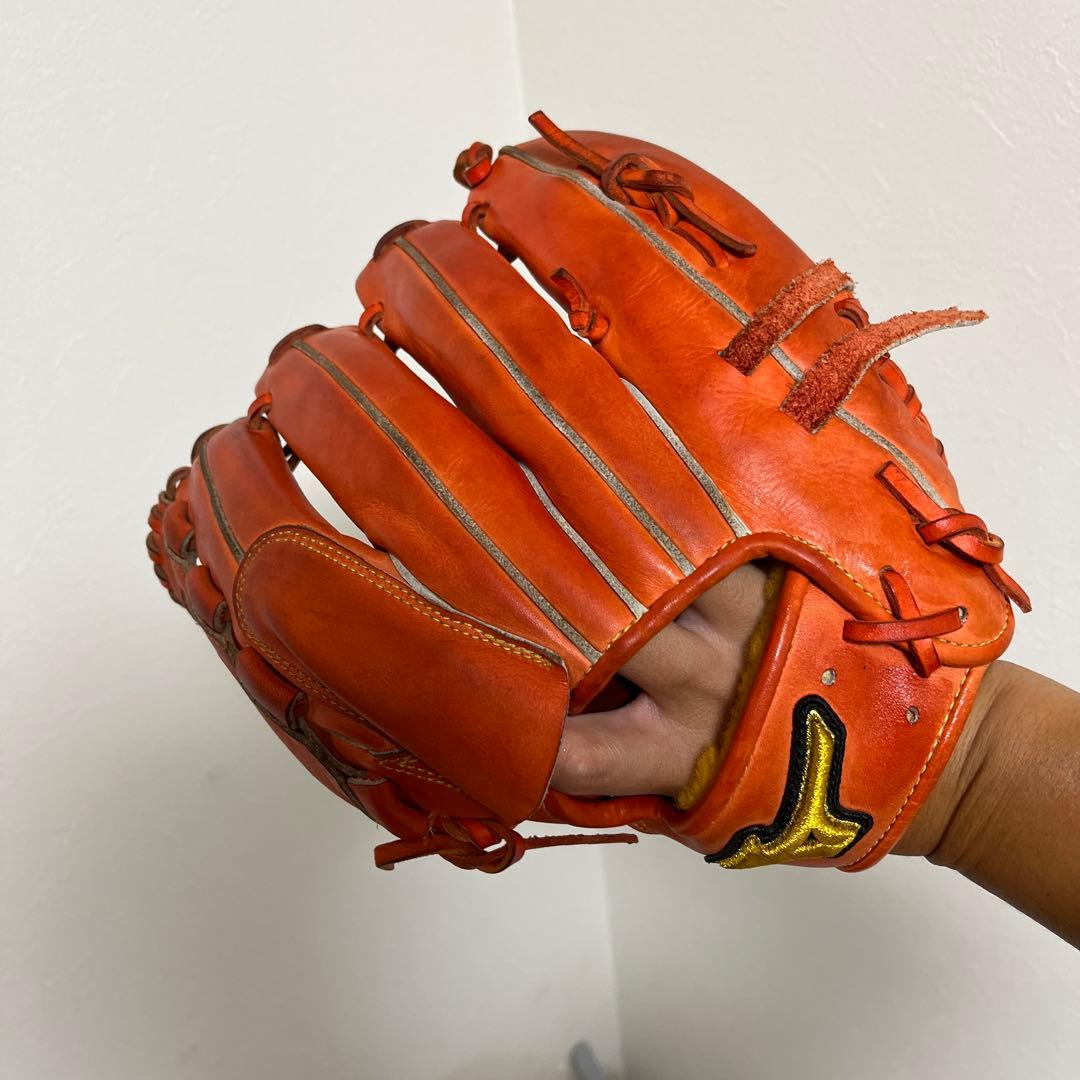 Mizuno Pro 硬式グローブ 投手用/左投用 オレンジ