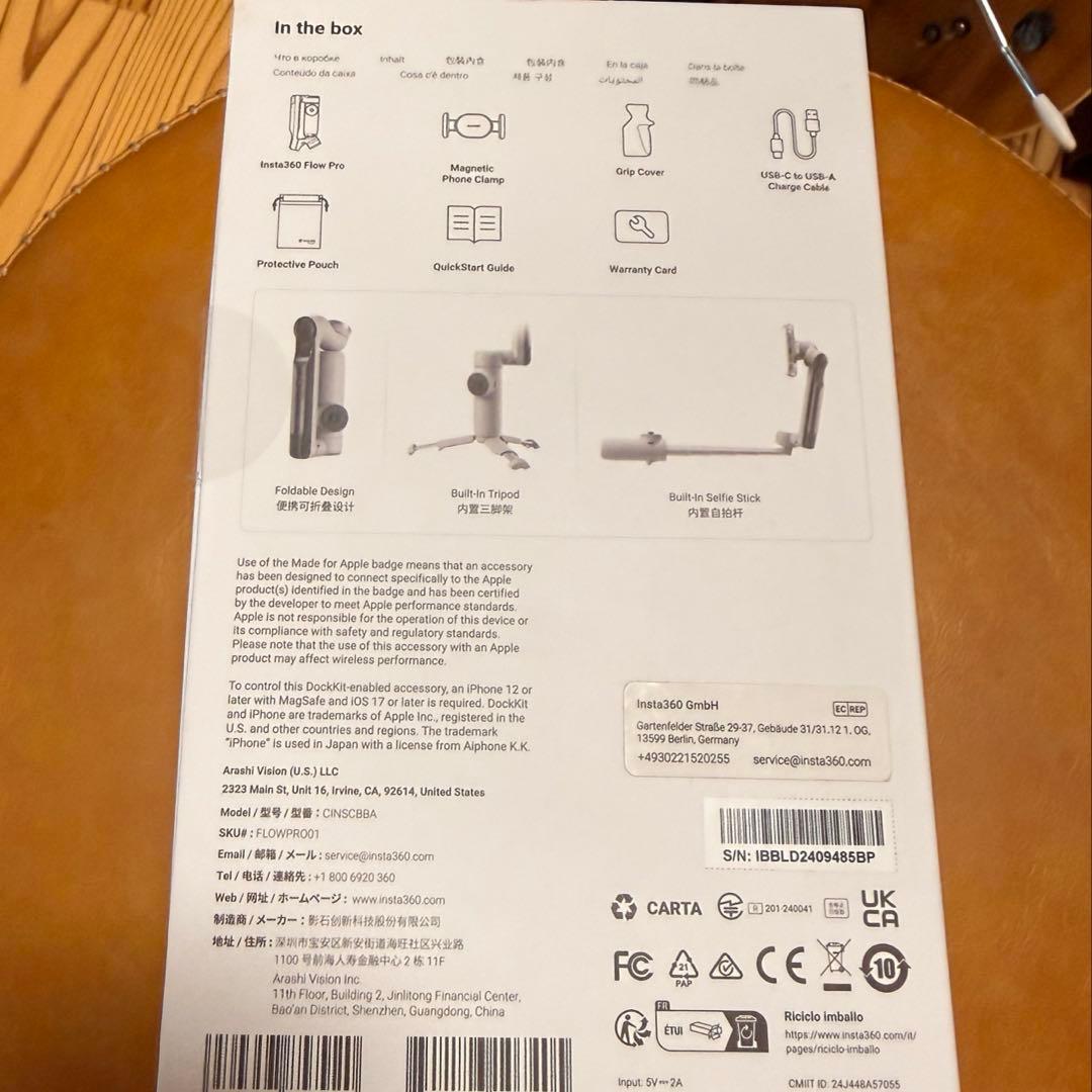 Insta360 Flow Pro スタビライザー　グレー