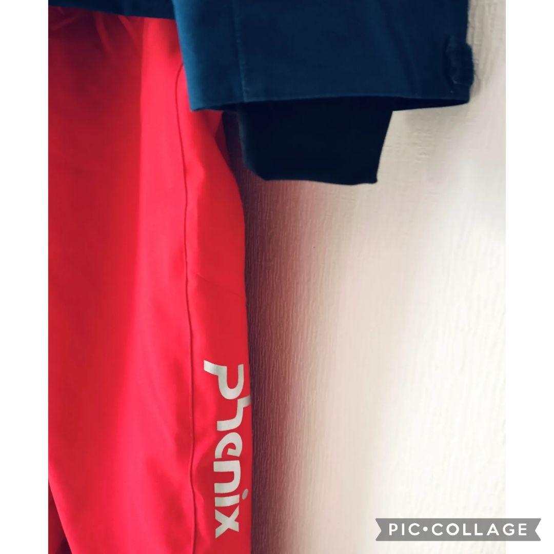 美品☆PHENIX ジュニアスキーウェア 上下 140 ノルウェーモデル 紺赤