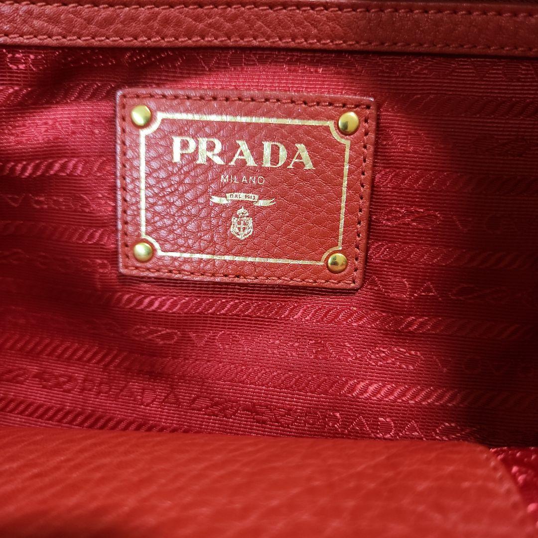PRADA レザー バッグ レッド