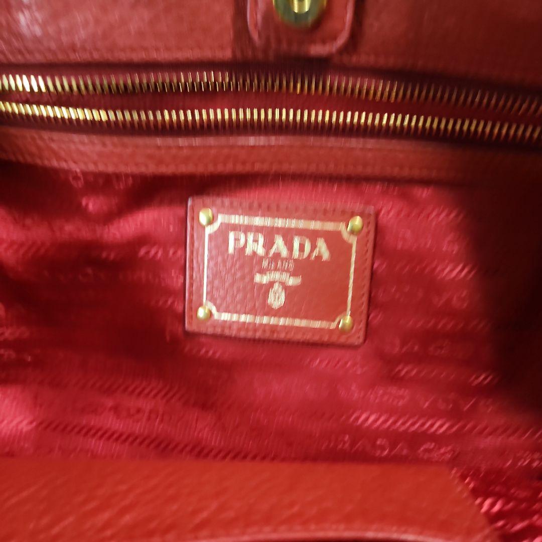 PRADA レザー バッグ レッド