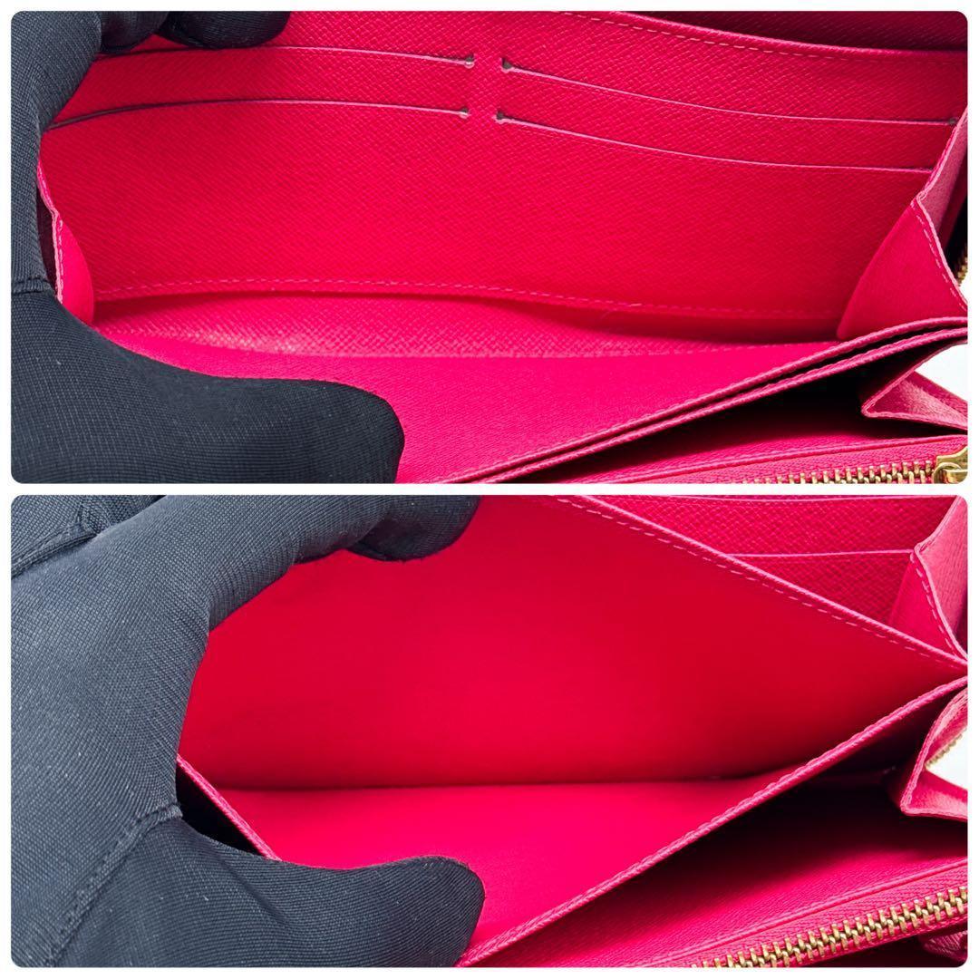 ルイヴィトン モノグラム ジッピーウォレット マルチカラー 財布 ピンク 黒