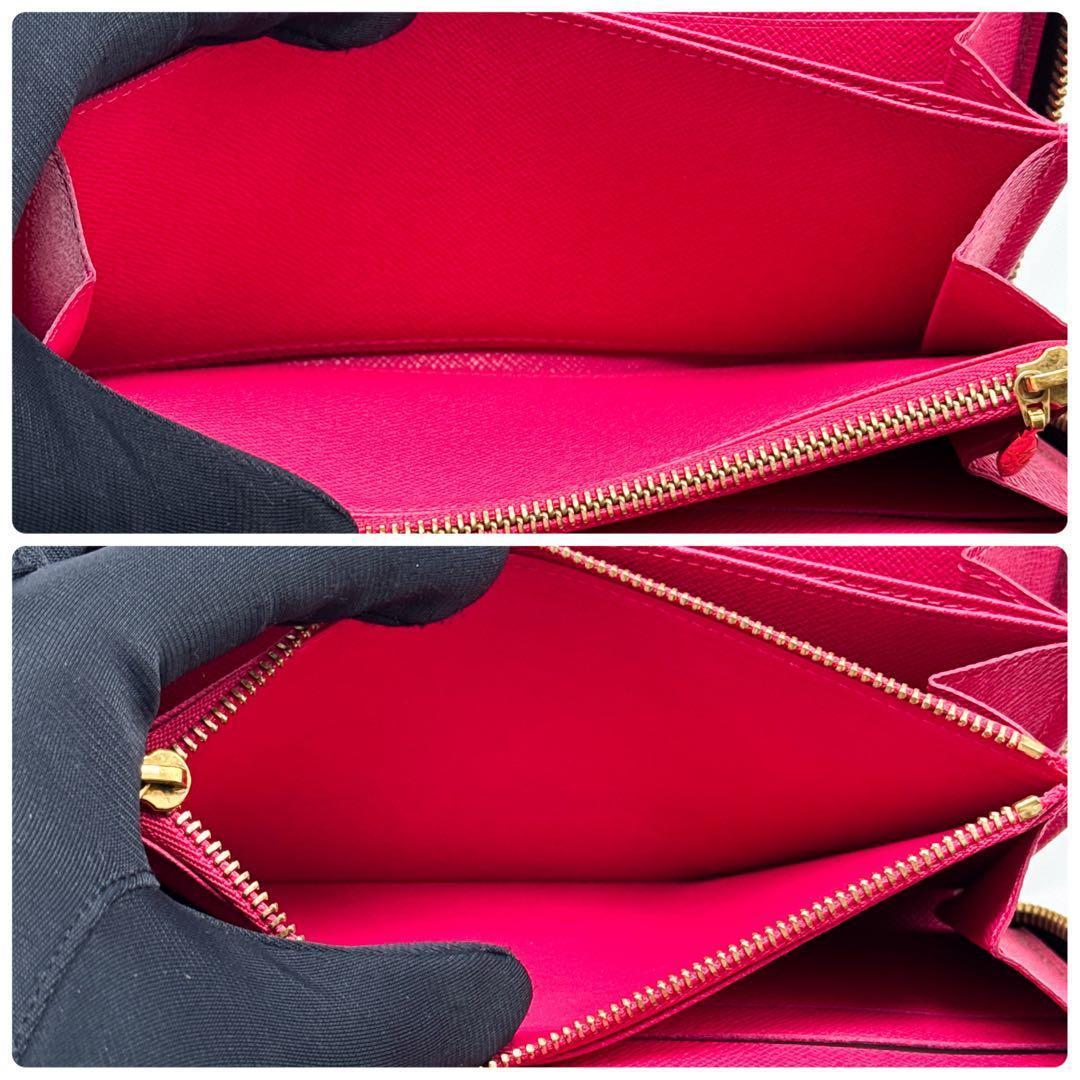 ルイヴィトン モノグラム ジッピーウォレット マルチカラー 財布 ピンク 黒