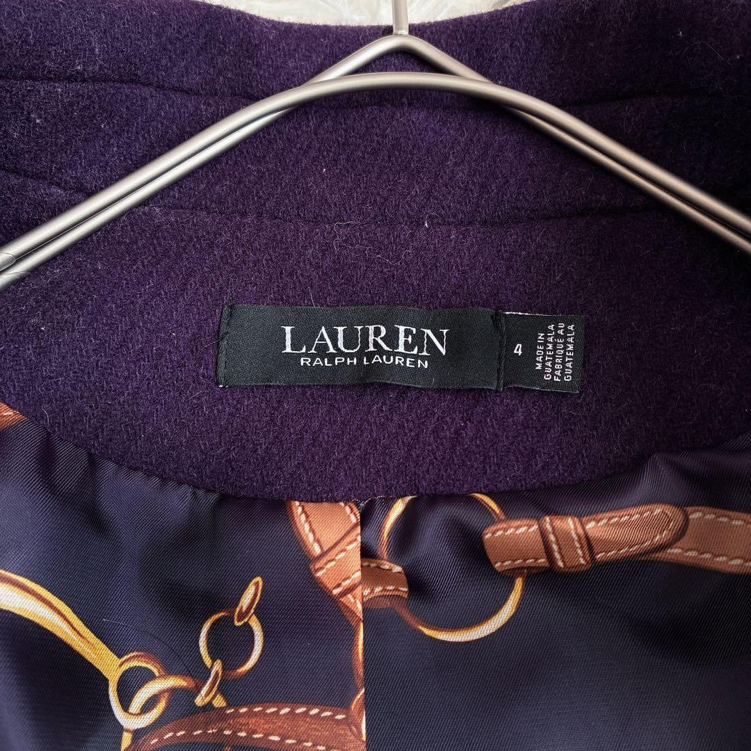 【希少柄】ローレンラルフローレン　馬具柄裏地Pコート綾織り　現行タグ　ピーコート