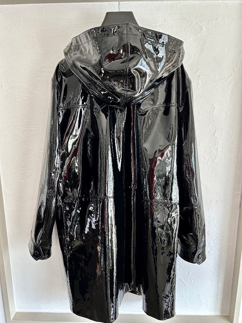 sensei　CELINE 19SS エナメル　ラムレザーモッズパーカー