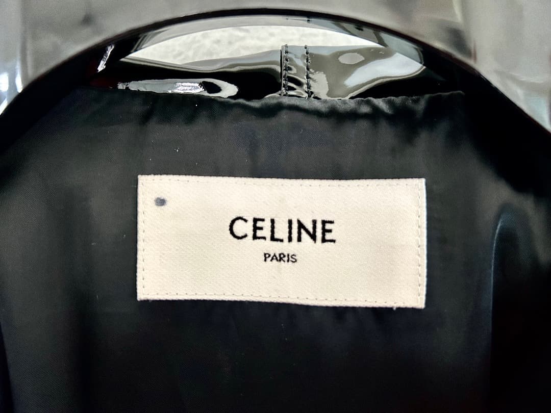 sensei　CELINE 19SS エナメル　ラムレザーモッズパーカー