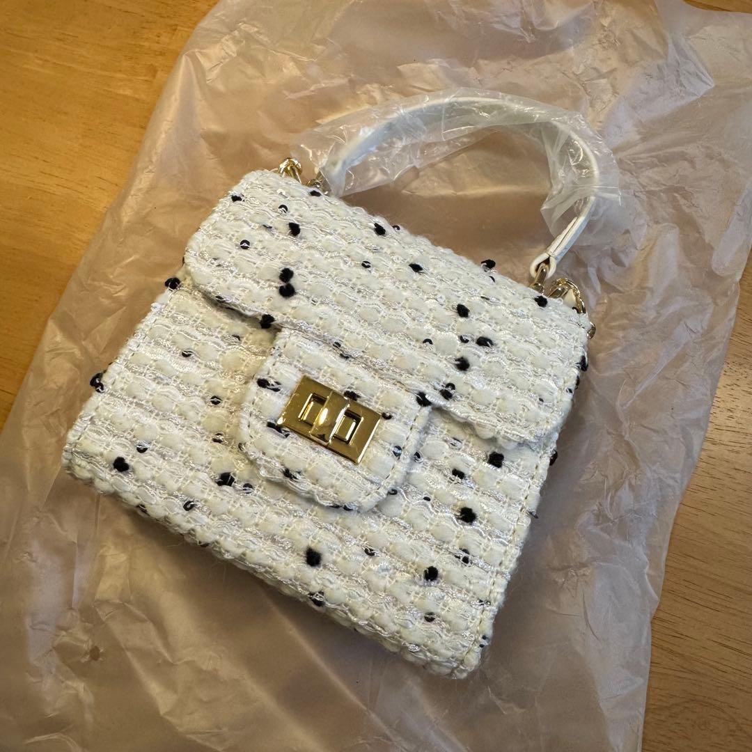 sheller 5thAnniversary ドットツイードミニバッグ