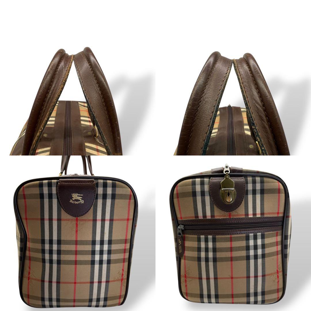 BURBERRY バーバリー ボストンバッグ ノバチェック シャドーホース