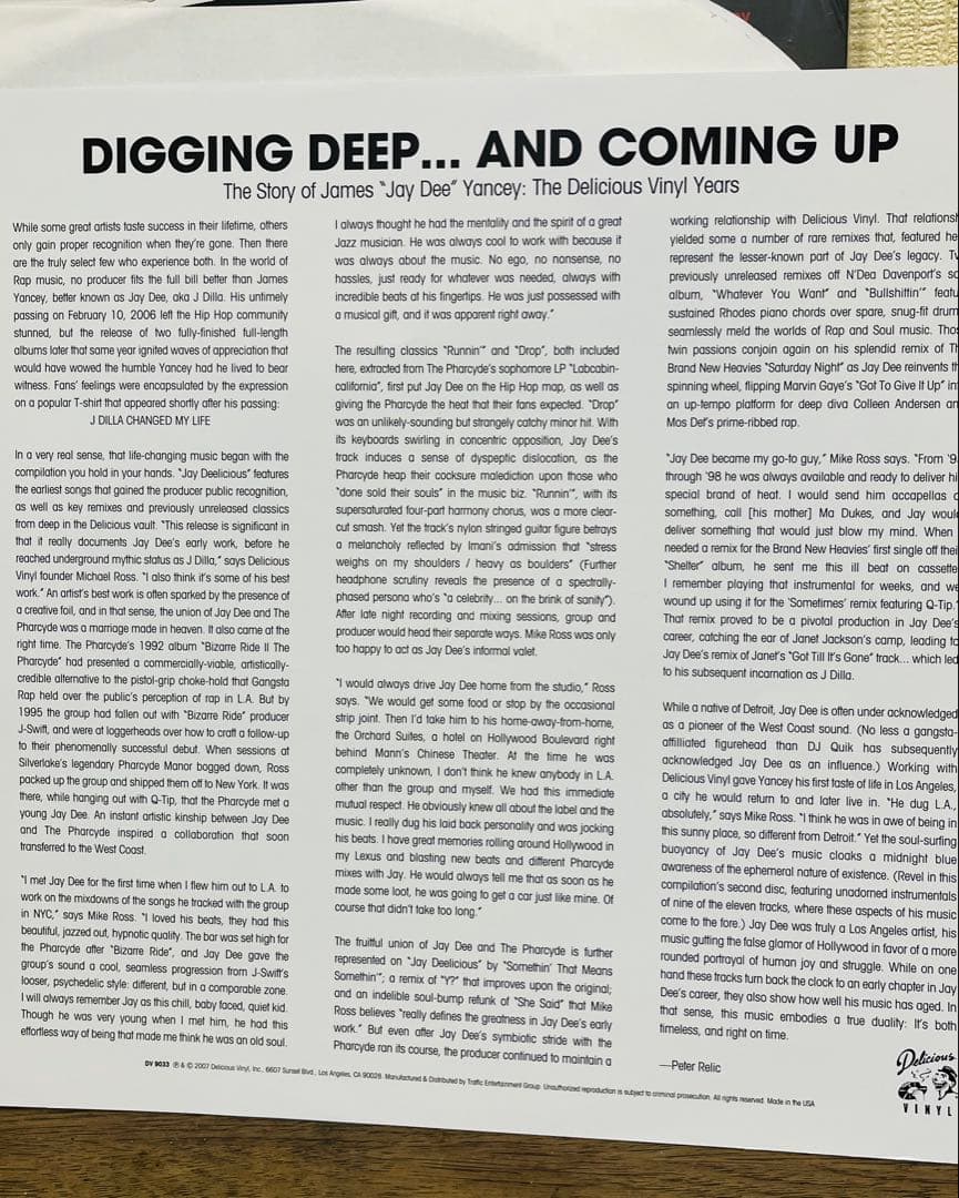 洋楽 Jay Dee Jay Deelicious J Dilla Pharcyde