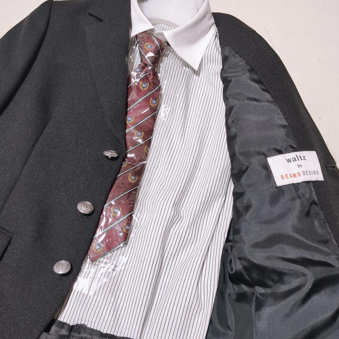 タグ付新品★ワルツバイビームスデザイン　3つ釦スーツ6点セット　130　ブラック