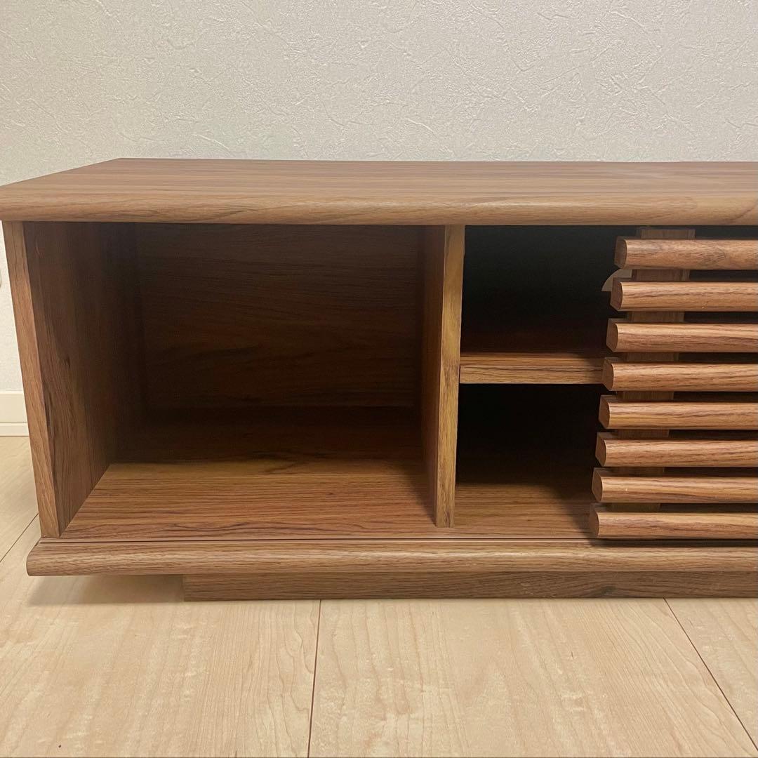 プ*照様 【美品】テレビ台 ローボード 幅118cmウォールナット 北欧 モダン