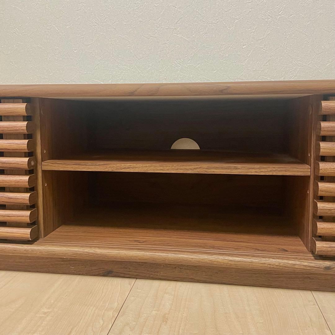 プ*照様 【美品】テレビ台 ローボード 幅118cmウォールナット 北欧 モダン