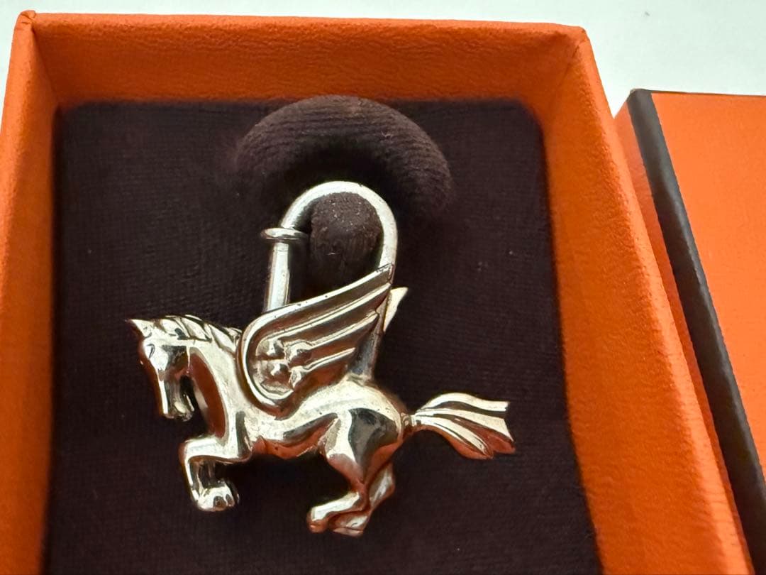 HERMES エルメス カデナ ペガサス シルバー チャーム 1993年 難あり