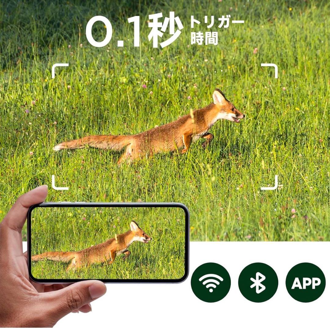 WiFiトレイルカメラ ソーラー デュアルレンズ スターライトナイト 防犯カメラ