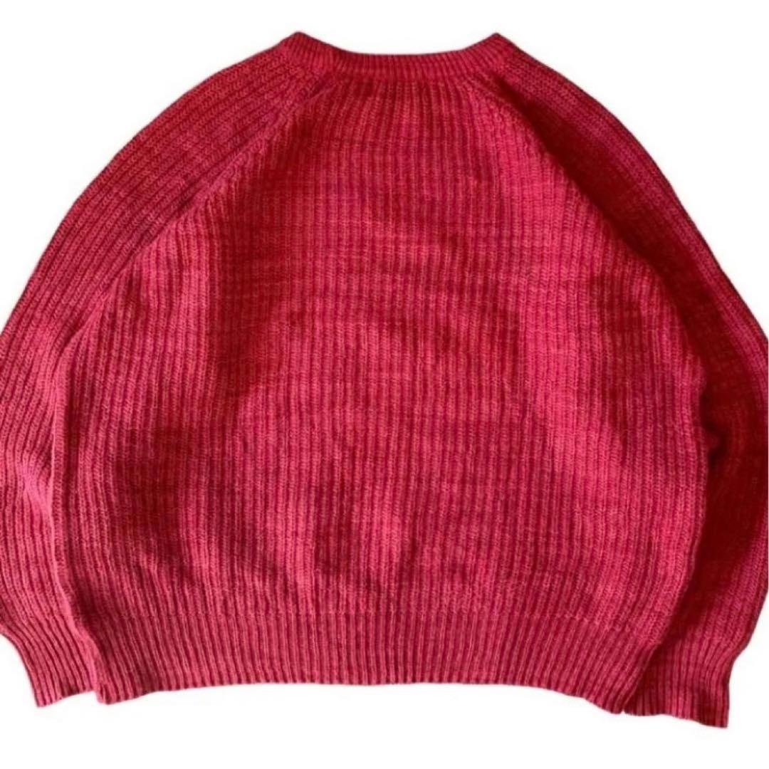 バ*ん様 90’s USA製 L.L.Bean ラグランコットンニット　古着