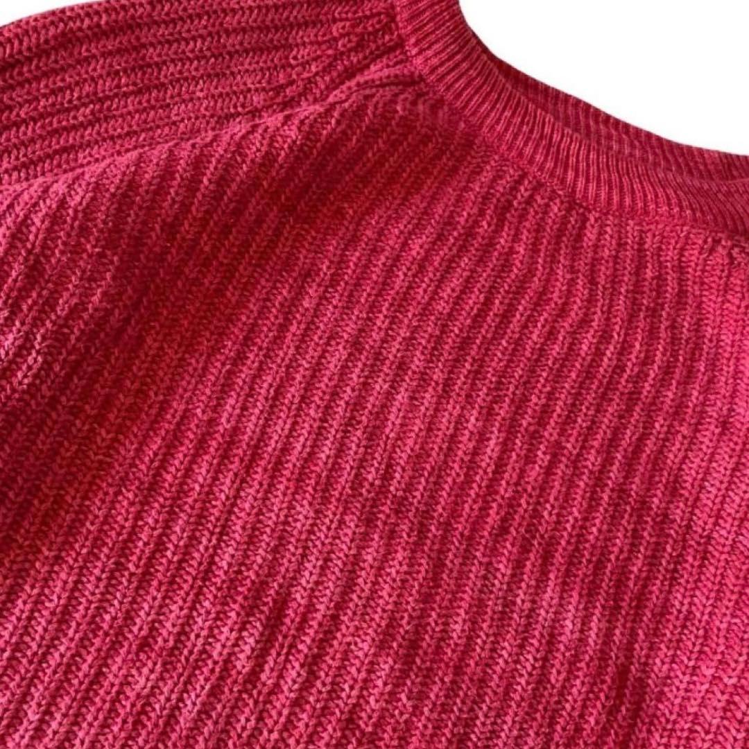 バ*ん様 90’s USA製 L.L.Bean ラグランコットンニット　古着