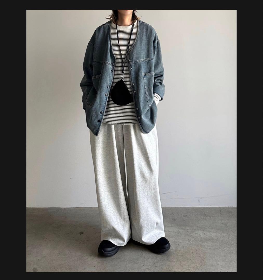 お値引き可　今季　ARULLE ノーカラーデニムジャケット