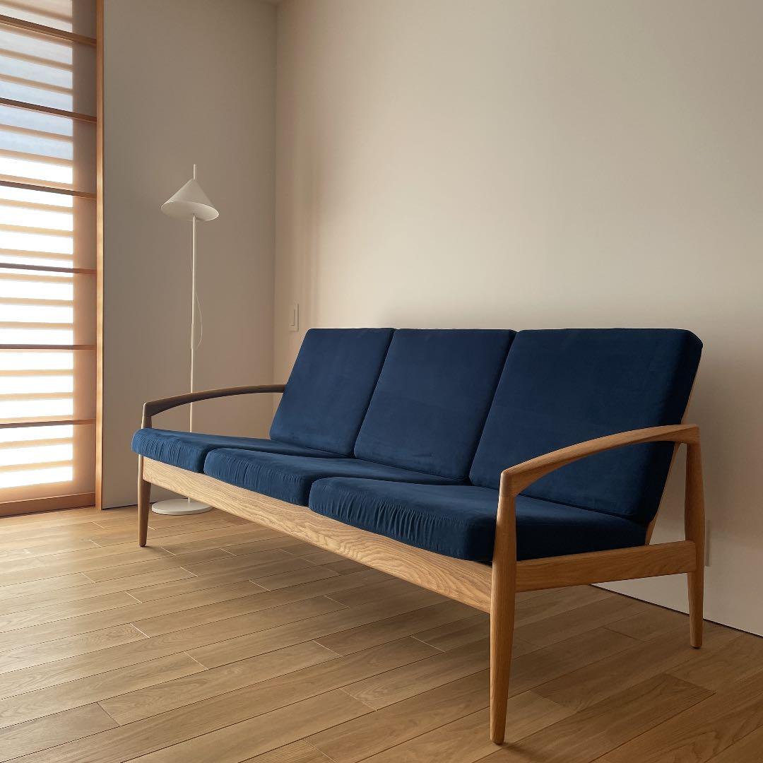 ペーパーナイフソファ　3シーター　宮崎椅子製作所