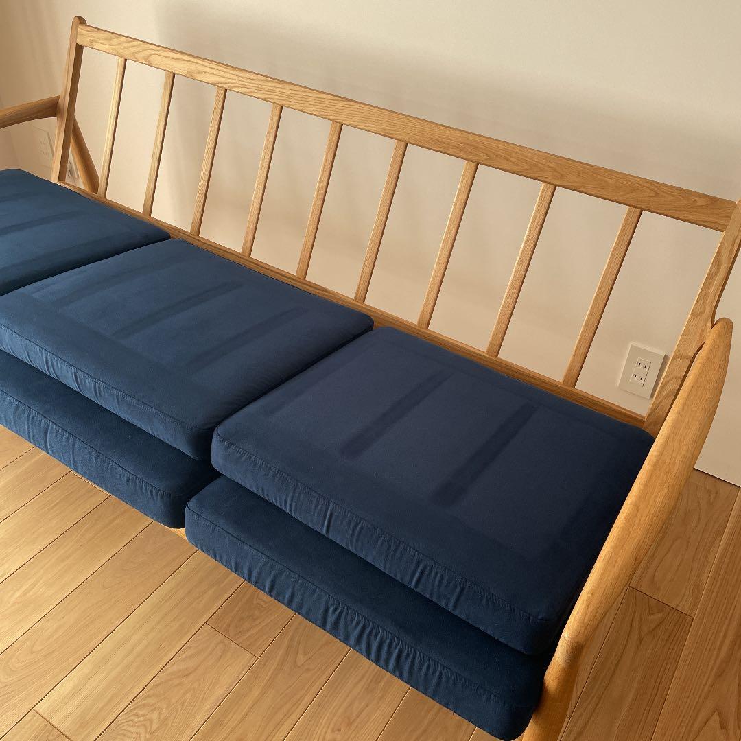 ペーパーナイフソファ　3シーター　宮崎椅子製作所