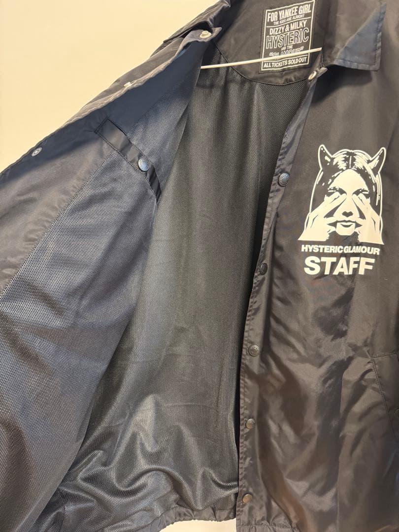 HYSTERICGLAMOUR/黒/ナイロンジャンパー/バックプリント