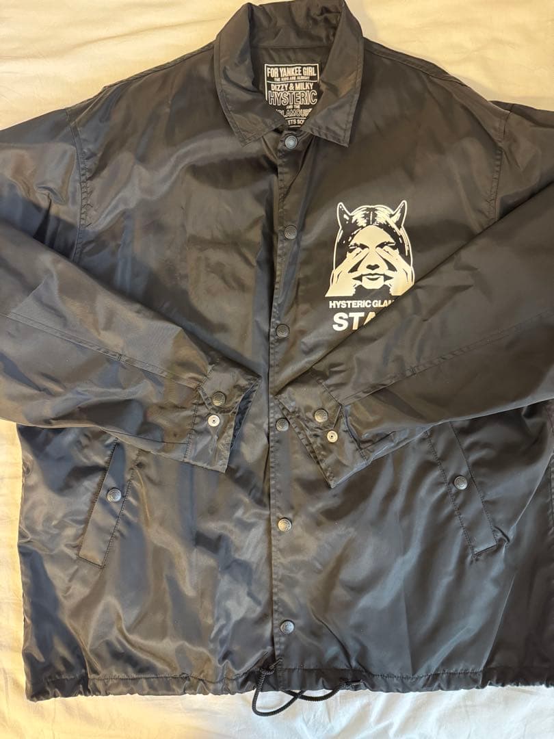 HYSTERICGLAMOUR/黒/ナイロンジャンパー/バックプリント