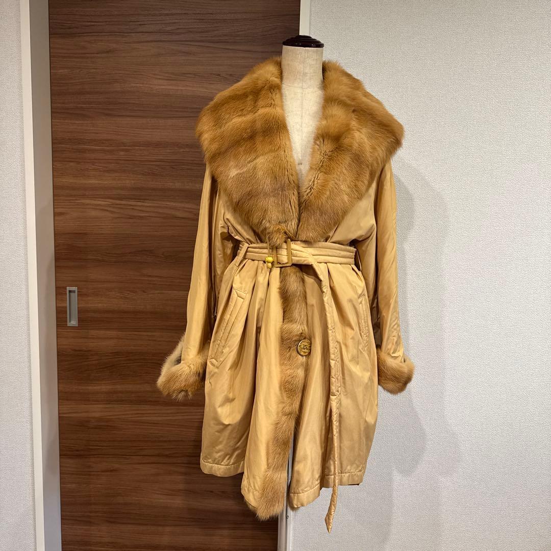 EMBA ファー付きコート　ジャケット