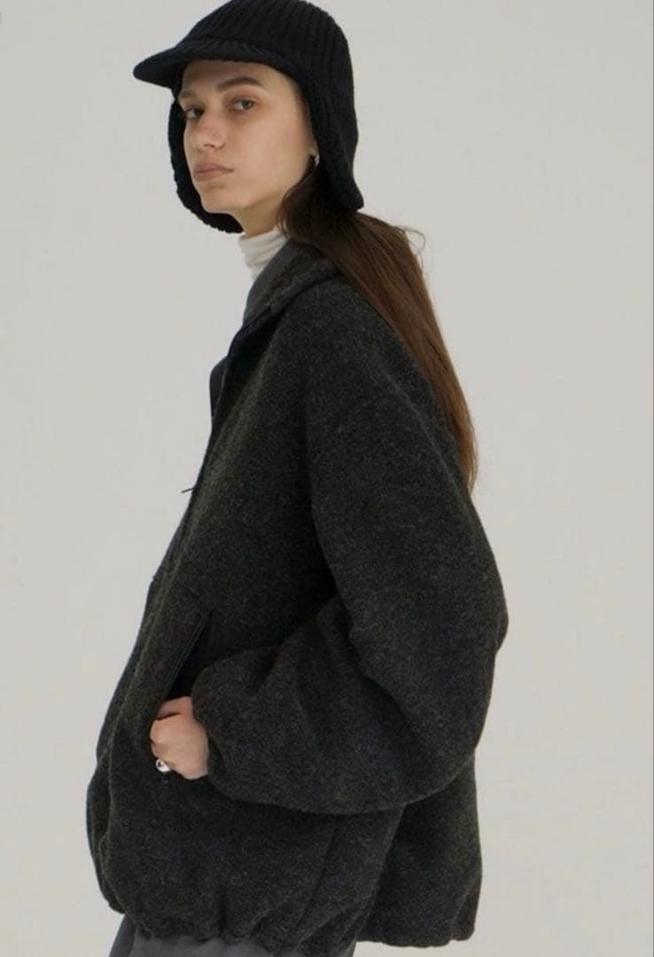 新品未使用CLANE SLIVER HALF ZIP TOPS チャコールグレー