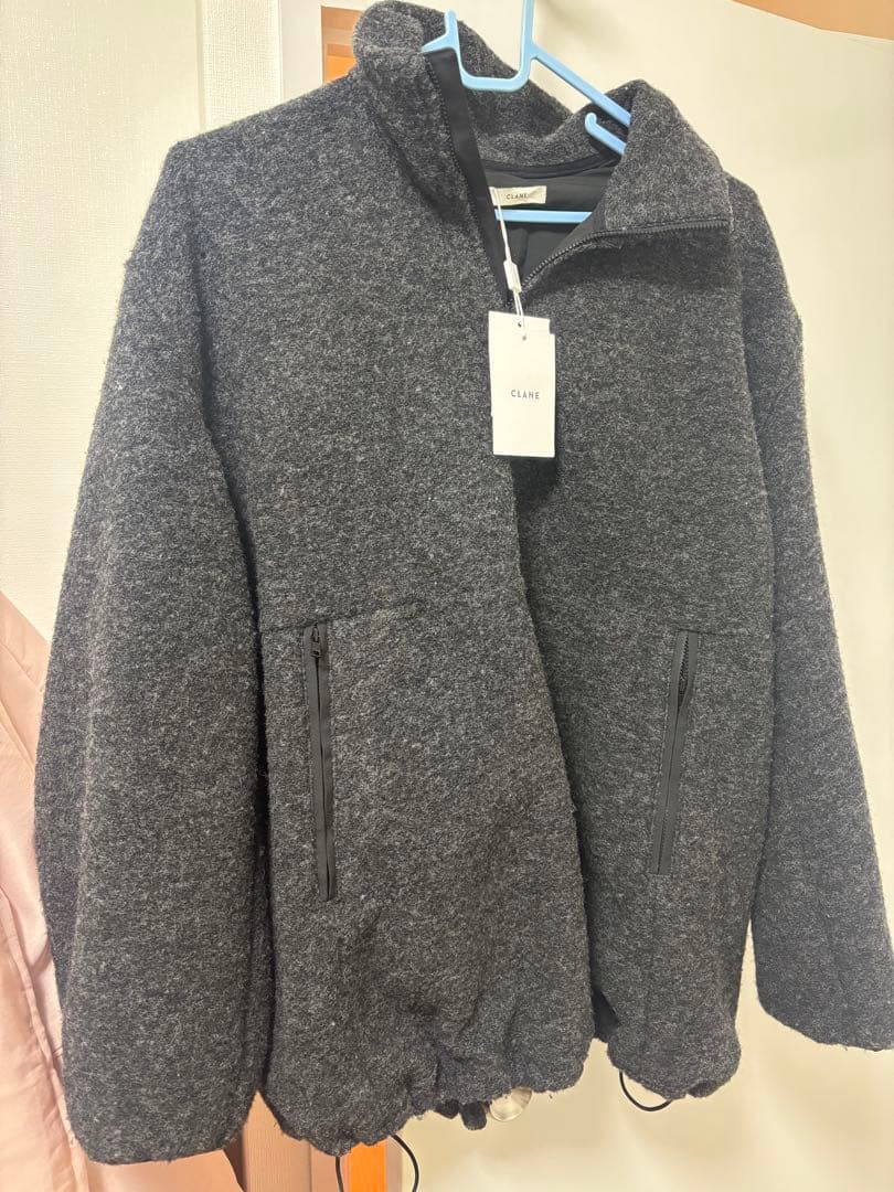 新品未使用CLANE SLIVER HALF ZIP TOPS チャコールグレー