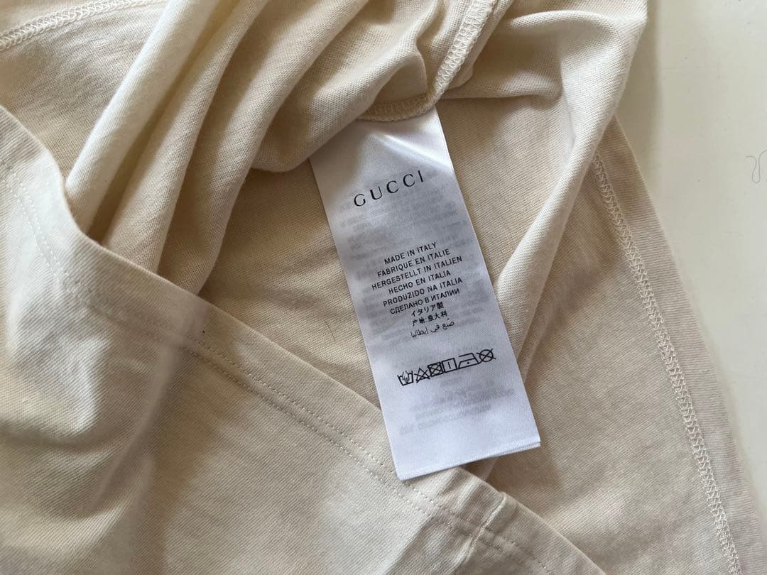 GUCCI ロゴ Tシャツ クリーム色(ジュニア)