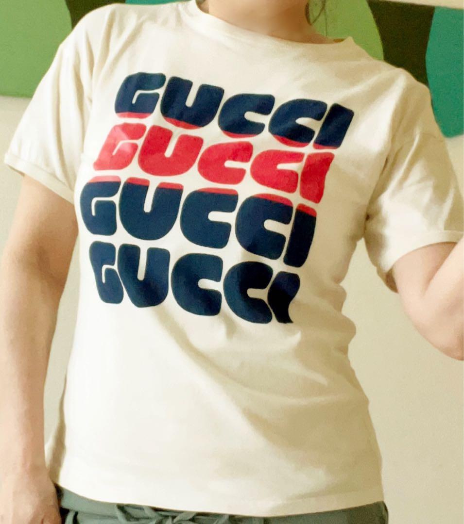GUCCI ロゴ Tシャツ クリーム色(ジュニア)