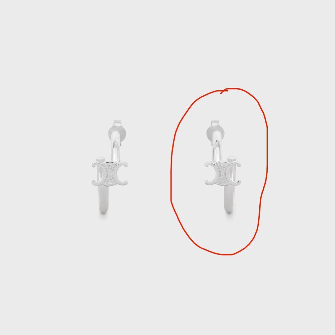 CELINE シルバーピアス 片耳