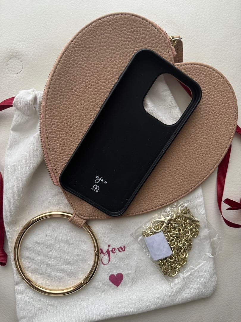 【新品未使用】完売品ajew ハートケース iPhone15pro