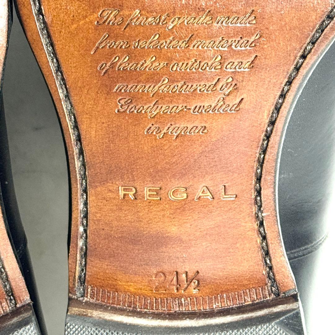 ꧁美品꧂ REGAL リーガル 革靴 ストレートチップ 01DR 黒 ビジネス靴