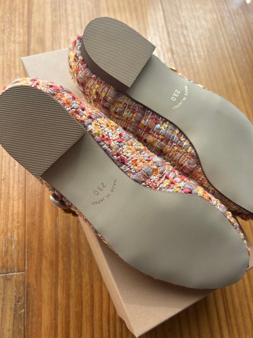 OHGA PETIT TWEED PUMPS ベージュ23.0cm パンプス