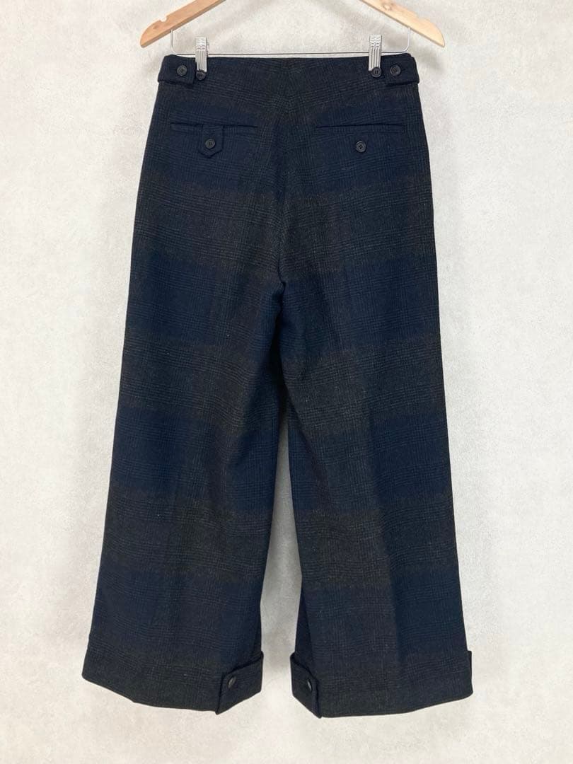 ヨウジヤマモト GLEN CHECK CENTER PRESS PANTS 1