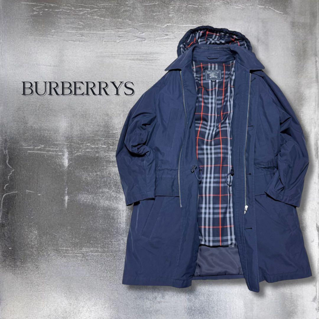 Burberry’s ダウンライナー付き モッズコート L チェック ネイビー