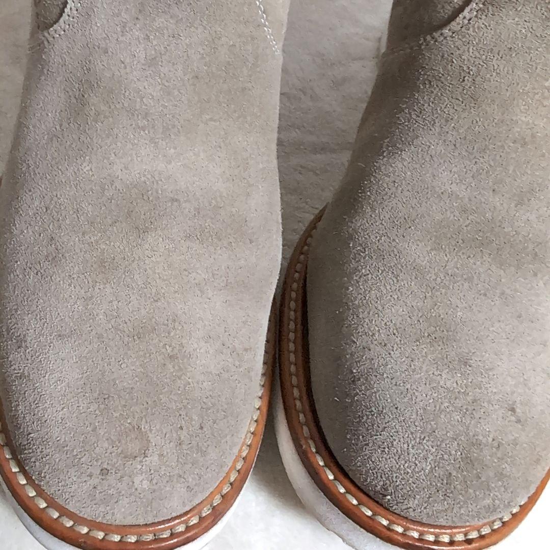 eo17 GUCCI スエード GG ブーツ ベージュ バックル付き 38.5