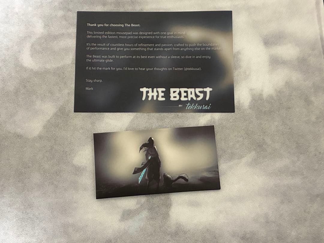 マウス・トラックボール Tekkusai The Beast Glass Mousepad