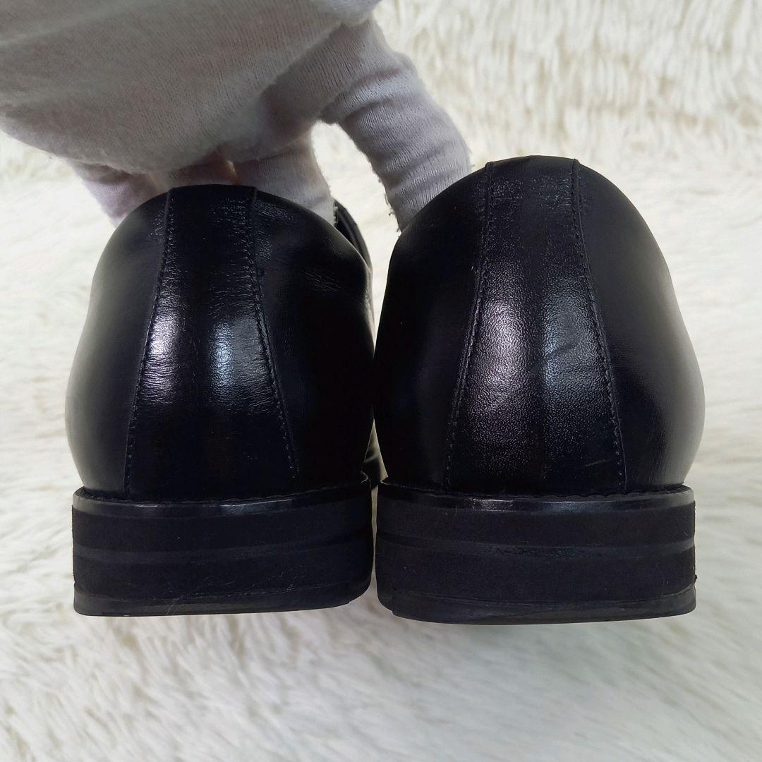 アシックス ランウォーク ストレートチップ 革靴 ビジネスシューズ 26.5 黒