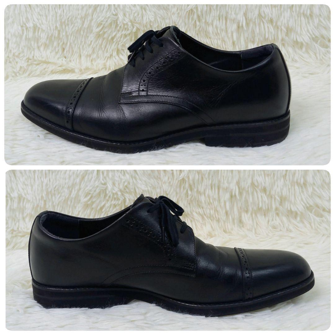 アシックス ランウォーク ストレートチップ 革靴 ビジネスシューズ 26.5 黒