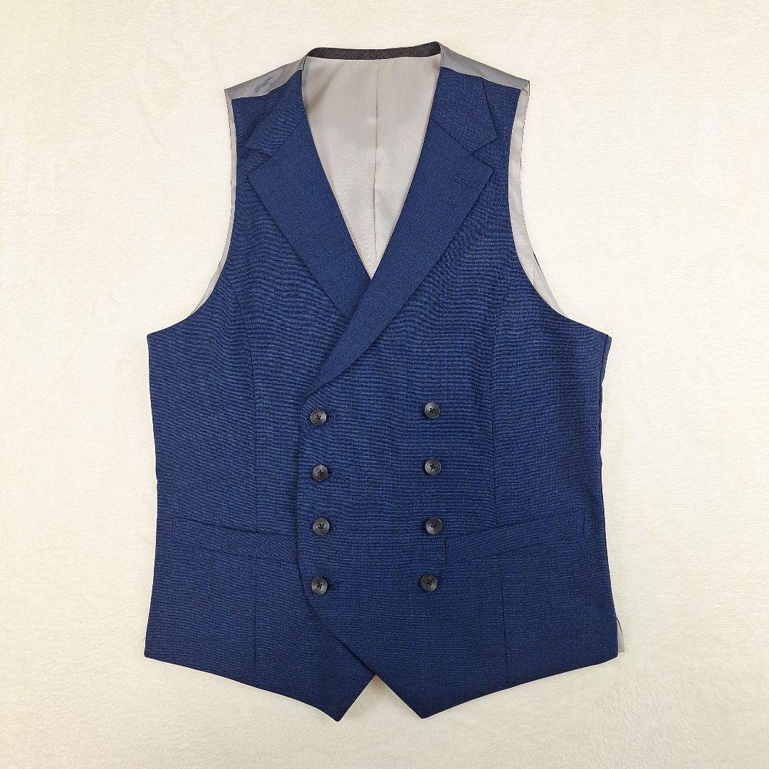 美品✨スーツセレクト　ビジネススーツ　スリーピース　ネイビー　Y4