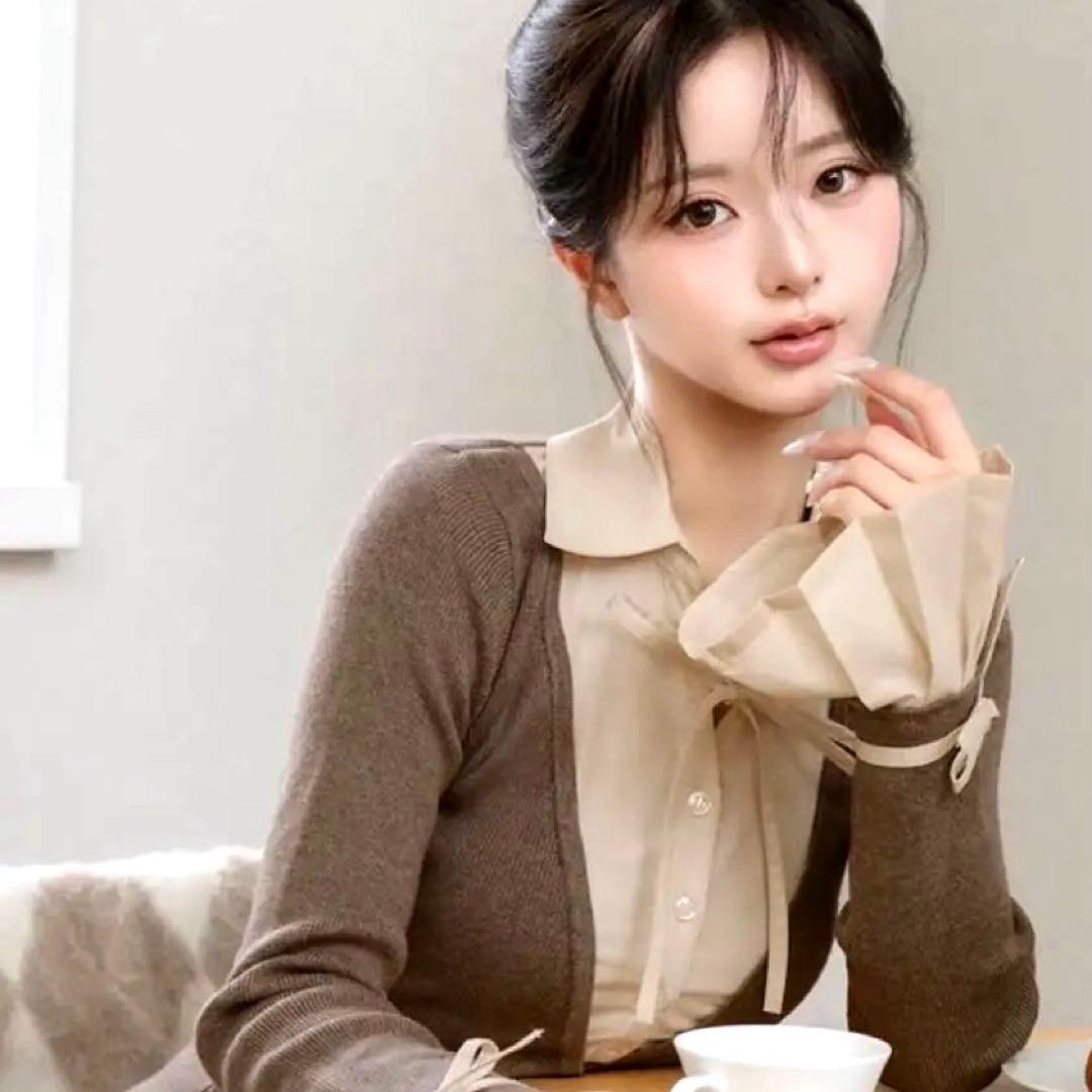 ダーリッチ シャツドッキングプリーツミニワンピース ミニワンピース　モカ