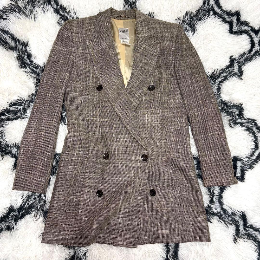 【高級品】 CELINE セリーヌ　ジャケット　フランス　シルク