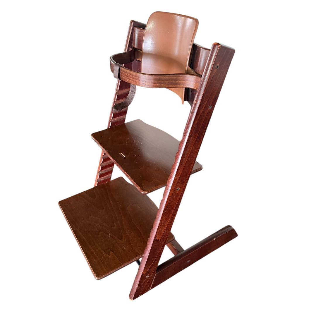 STOKKE トリップトラップ ガード付き 木製ハイチェア