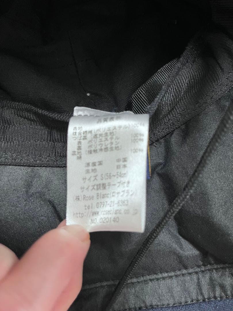 ロサブラン　リボンハット　シャンブレー　ネイビーS