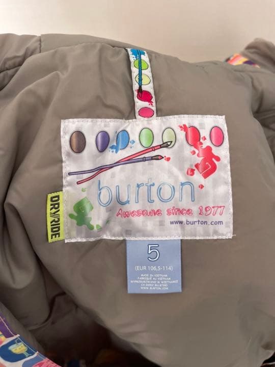 BURTON バートン スキーウェア ジャンプスーツ 手袋付き