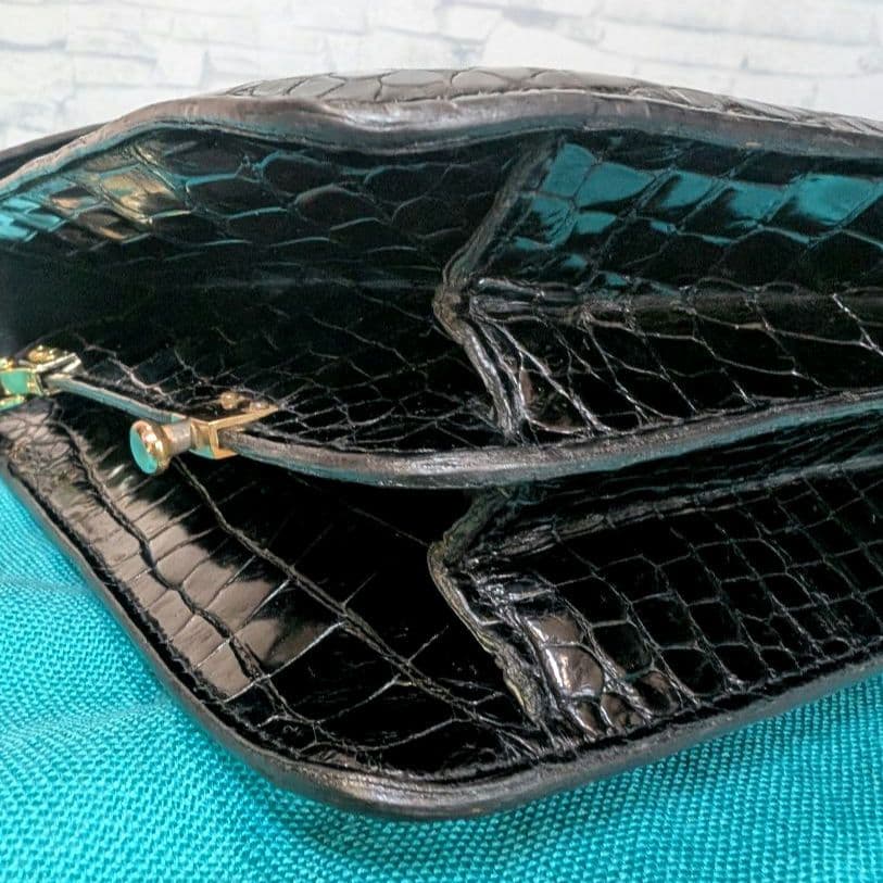 ♥マーガレット♥極美品♥グッチ GUCCI ショルダーバッグ クロコダイル